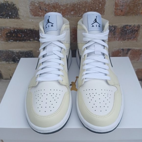 Women's Nike Air Jordan 1 Mid 'Coconut Milk' Sneakers - Size 8 & 8.5 Shoes - Picture 3 of 12